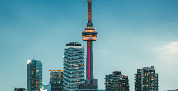 The Toronto skyline with the CN Tower